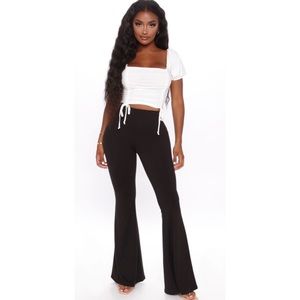 Fashion Nova Ruched Butt Yummy Flare Pant